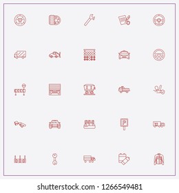 icon set about car with keywords accident insurance, police car and truck