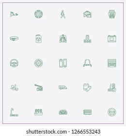 icon set about car with keywords racer uniform, car battery and rims