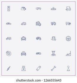 icon set about car with keywords police car, motor starter and car gear box