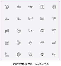 icon set about car with keywords car suspension, taxi and car exshaust