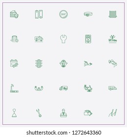 icon set about car with keywords refueling gun, accident insurance and car window wipers