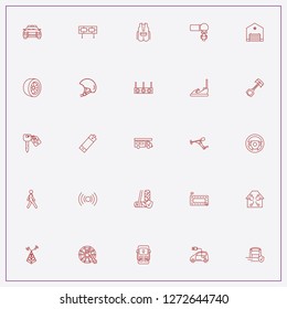 icon set about car with keywords race track, cylinder piston and tire