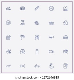 icon set about car with keywords car keys, drive and pickup