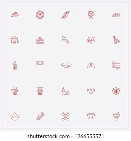 icon set about carnival with keywords halloween cauldron, carnival hat and ferris wheel