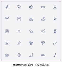 icon set about carnival with keywords mustache with spectacle mask, amusement car and clown