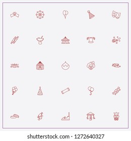 icon set about carnival with keywords candies, merry go round and circus