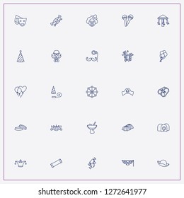 icon set about carnival with keywords pirate hat, festive mask and festive whistle