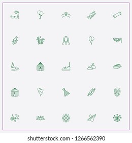 icon set about carnival with  pirate hat, circus and festive whistle