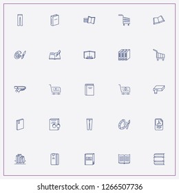 icon set about catalog with keywords folders, book and palette