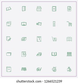 icon set about catalog with keywords card file, palette and folder
