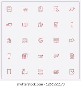 icon set about catalog with keywords file, card file and folders