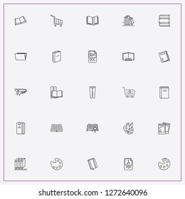 icon set about catalog with keywords books, book and brochure