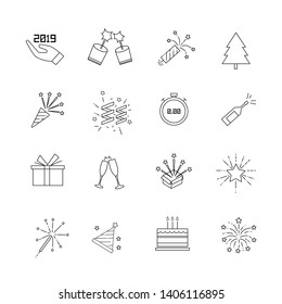 Icon set about celebration congratulate