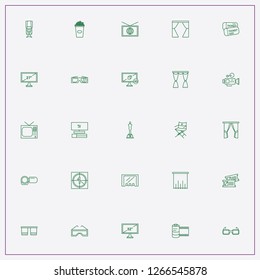icon set about cinema with keywords camera film, cinema trophy and cinema spectacles