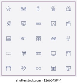 icon set about cinema with keywords home cinema, video cassette player and video camera