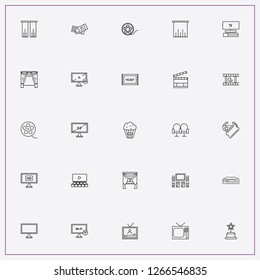 icon set about cinema with keywords cinema trophy, cinema hall and home cinema columns