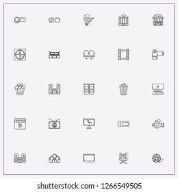 icon set about cinema with keywords theatre, curtains and theater