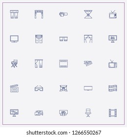 icon set about cinema with keywords cinema spectacles, camera film and video camera
