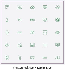 icon set about cinema with keywords television, cinema ticket and cinema seats