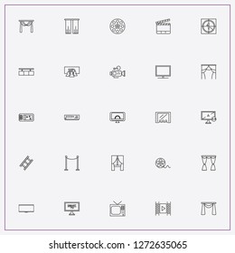 icon set about cinema with keywords cinema barrier, curtain and curtains