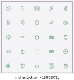 icon set about clock with keywords alarm clock, wall watch and hours call