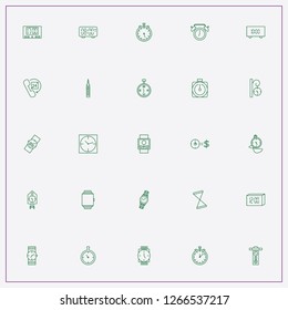 icon set about clock with keywords big ben tower, stopwatch and cuckoo clock