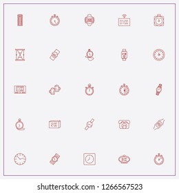 icon set about clock with keywords watch, wall watch and wall clock