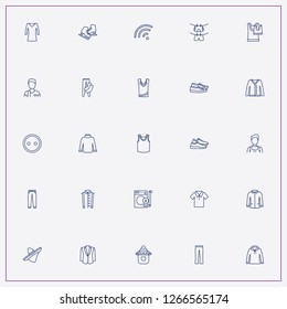 icon set about clothes with   dress, sombrero and blazer