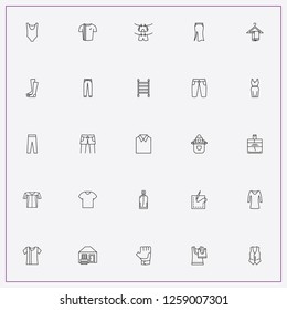 icon set about clothes with keywords shorts, clothes hanging rope and sport shirt