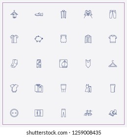 icon set about clothes with keywords swimsuit, jeans trouser and sport shirt