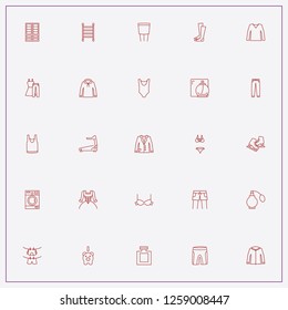 icon set about clothes with keywords skirt, washing machine and knee socks