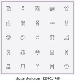 icon set about clothes with keywords sport shirt, trousers and soccer shorts