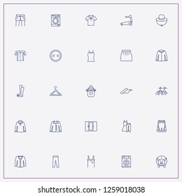 icon set about clothes with keywords jacket, washing machine and trouser