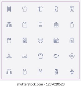 icon set about clothes with keywords towel dryer, jacket and thrift box