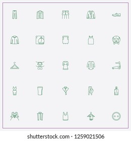 icon set about clothes with keywords socks, sport shirt and man shoe