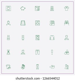 icon set about clothes with keywords boy, dress and jacket