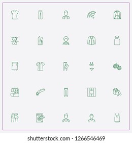 icon set about clothes with keywords sewing machine foot, boy and skirt