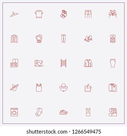 icon set about clothes with keywords socks, lady trousers and towel dryer