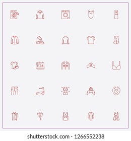 icon set about clothes with keywords sport shirt, washing machine and laundry