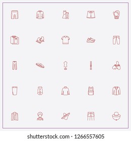 icon set about clothes with keywords waistcoat, gumshoes and sombrero