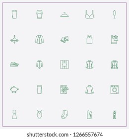icon set about clothes with keywords jacket, shirt and hanger