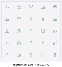 icon set about clothes with keywords sewing machine, sewing button and sewing machine foot