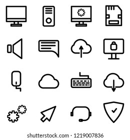 an icon set about a computer