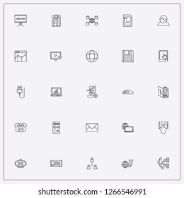 icon set about computer with keywords twenty four hours call, web camera and television monitor
