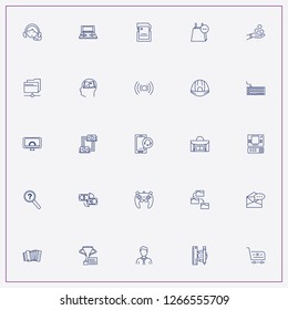 icon set about computer with keywords cinema monitor, memory card and data transfer