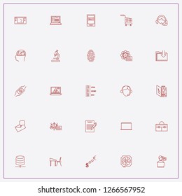 icon set about computer with keywords writting, file transfer and laptop