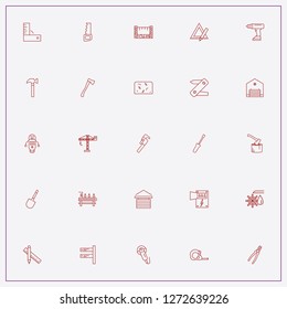 icon set about construction with keywords pliers, garage and electric shield box