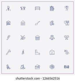icon set about construction with  pipe valve, city buildings and architecture