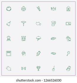 icon set about cooking with keywords stove, apron and crab