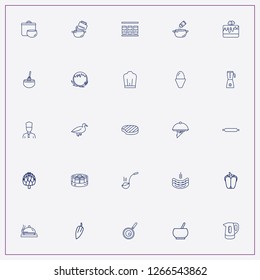 icon set about cooking with keywords goose, yoghurt maker and bell pepper